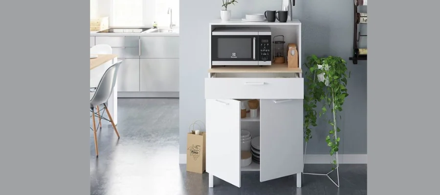 2P CUSINE II microwave cabinet by FORESTS