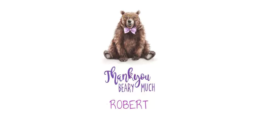 Thank you Beary Much Thank You Card