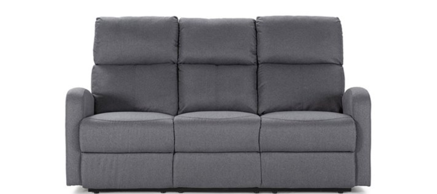 COSIMA 3 seater manual relax sofa dark grey