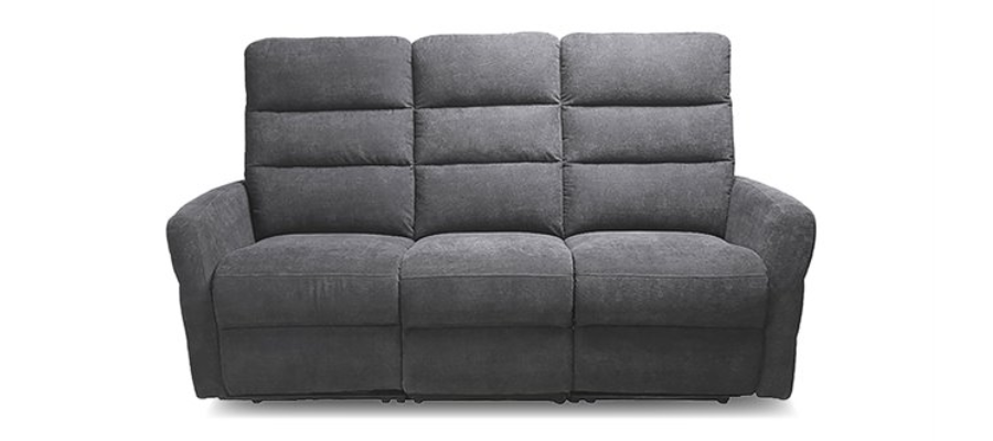 ZEUS 3-seater electric relax sofa, grey