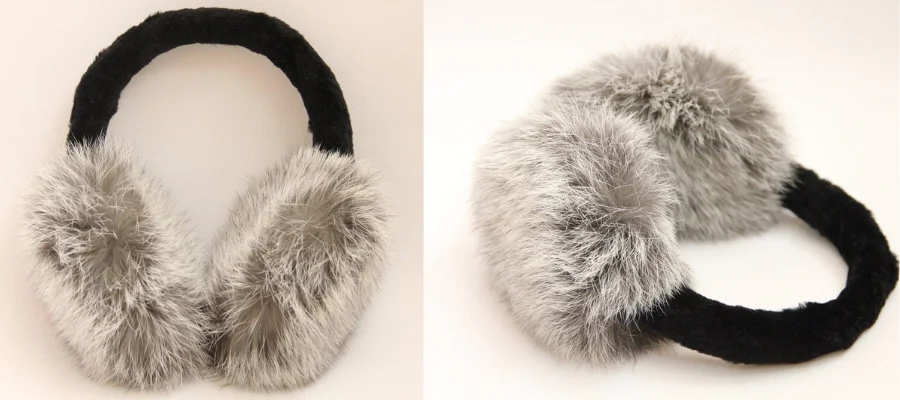 MADE in UKRAINE Winter Rabbit Fur Earmuffs